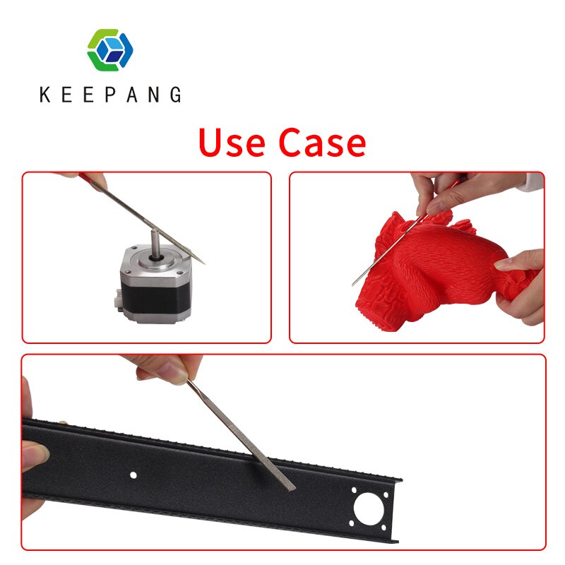 Juego de Limas de aguja de 140x3mm, herramientas prácticas de diamante para gemas de vidrio y cerámica, pasatiempos, manualidades y modelos de impresión 3D, 10 piezas