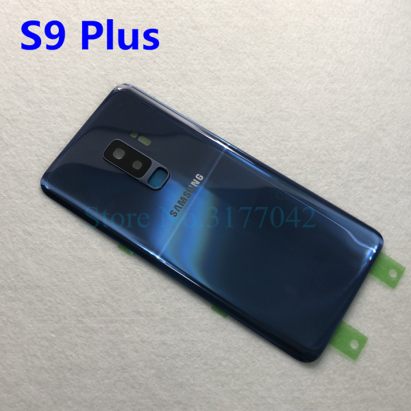 Cover posteriore in vetro per SAMSUNG Galaxy S9 Plus s9 G965, G965FD S9 G960, G960, G960FD, custodia in vetro posteriore: S9 Plus blue