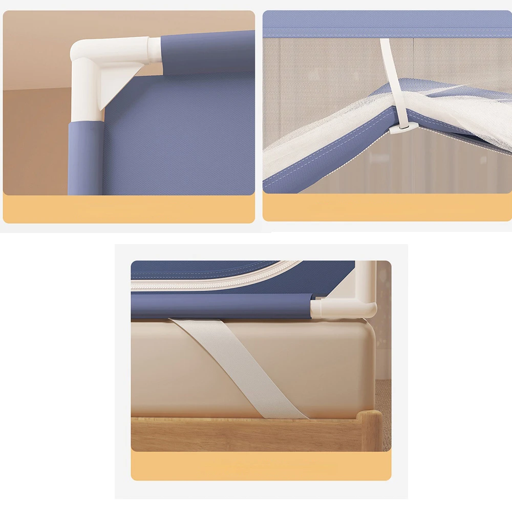Summer Solid color scaffolding tent square mosquito net Including bracket bednet canopy Fully enveloped Square mosquito net