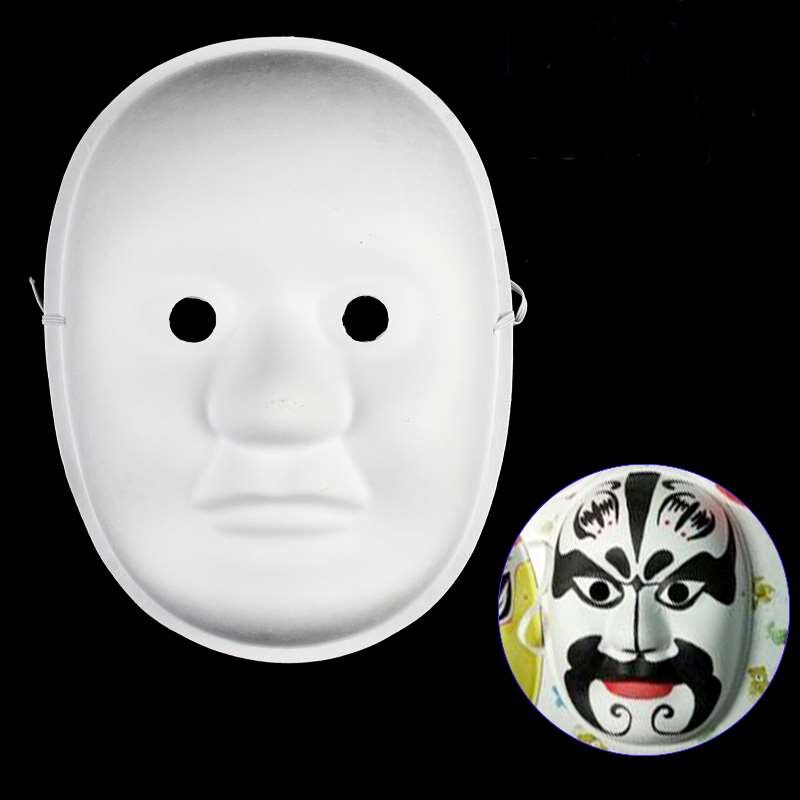 Kindergarten handmade pulp Peking opera mask white child blank painting hand drawn: 17x24cm