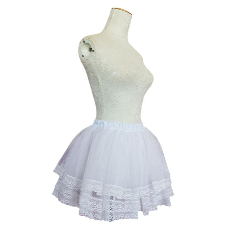 Girls Ballet Skirt Petticoats Cosplay Maid Wear Lolita Pettiskirt Short no Hoops Petticoat 3-layer Thick Petticoat