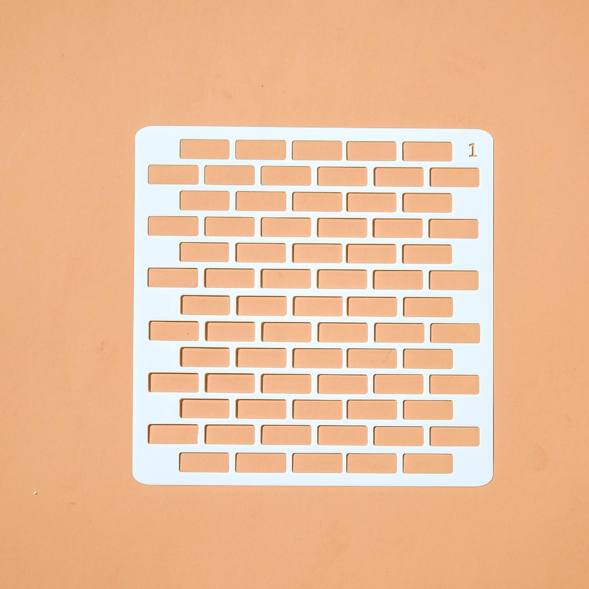 13*13cm vierkante sjablonen voor studenten, opengewerkte kunst, schildersjablonen, reliëfaccessoires, sjablonen voor scrapbooking, herbruikbaar: 1