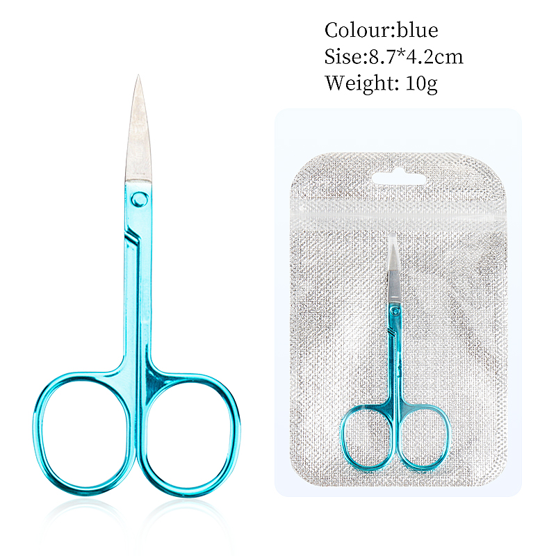 1Pc Wenkbrauw Schaar Make Wimper Trimmer Gezichtshaar Remover Manicure Nail Cuticle Schaar Beauty Tools: Oranje