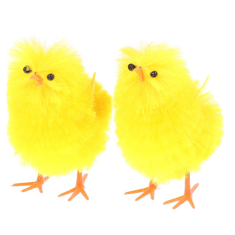 Simulation pâques poussin jaune Mini beaux jouets artificiels en peluche poulet de pâques pour enfants décoration de la maison