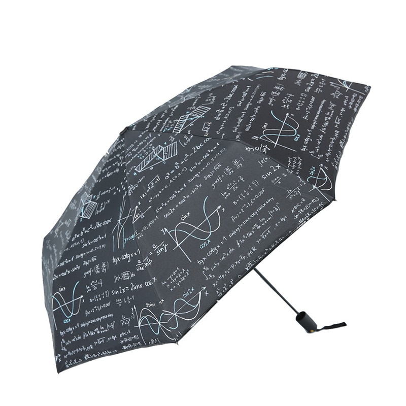 Draagbare Vrouwen Formule Paraplu Zwarte Paraplu Kleine Drie Fold Zon Math Paraplu Voorkomen Uv Regendicht Opvouwbare Paraplu