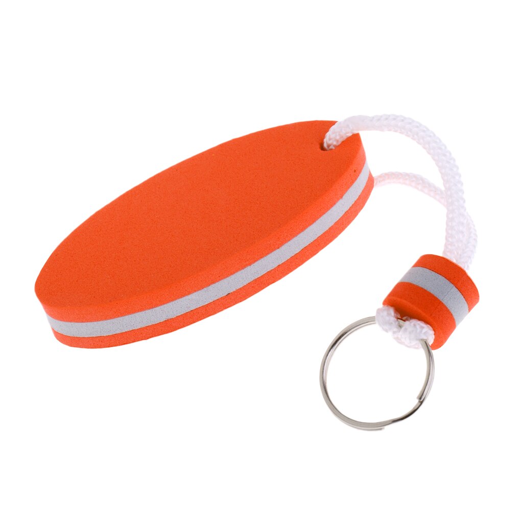 Oval Shaped EVA Foam Floating Key Ring Boat Keychain Kayak Canoe Accessories: Orange