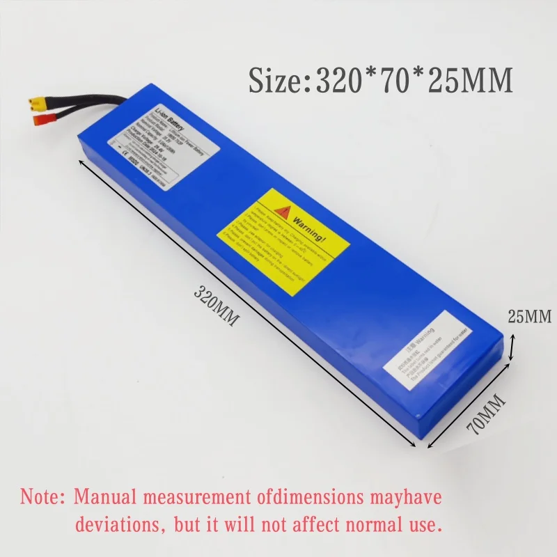 5000mAh 18650 7S2P Li-ion rechargeable battery pack 25.2V suitable for battery replacement of 29.4V electric scooters: Blue
