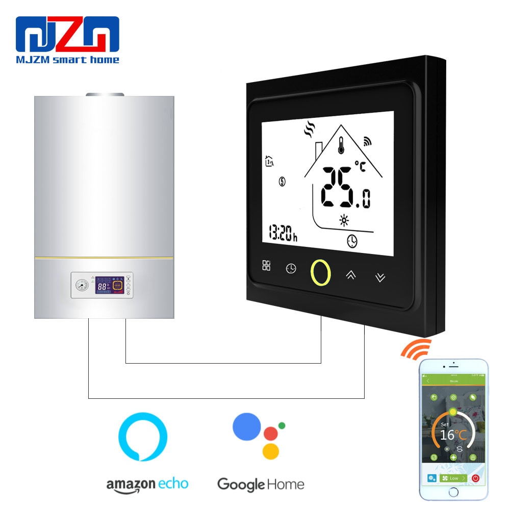 MJZM BGL-002 WiFi&Hand Control Thermostat Temperature Controller for Gas Boiler Alexa Google Home Thermoregulator for Warm Room