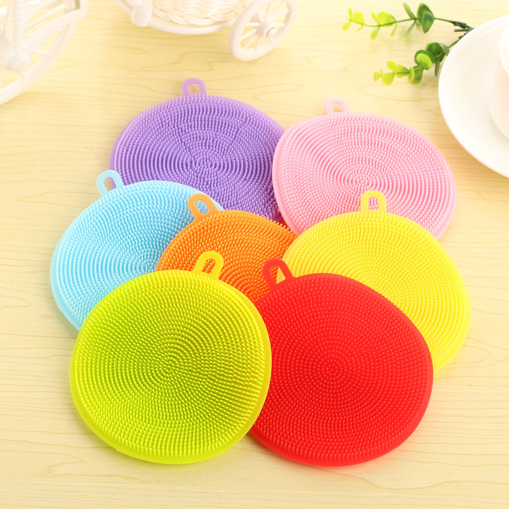 Éponge de nettoyage de vaisselle Silicone | Éponge colorée pour laver la vaisselle, gomme à mélamine éponge magique de bricolage, éponge de nettoyage pour vaisselle de cuisine, articles de salle de bains D 1 pièce