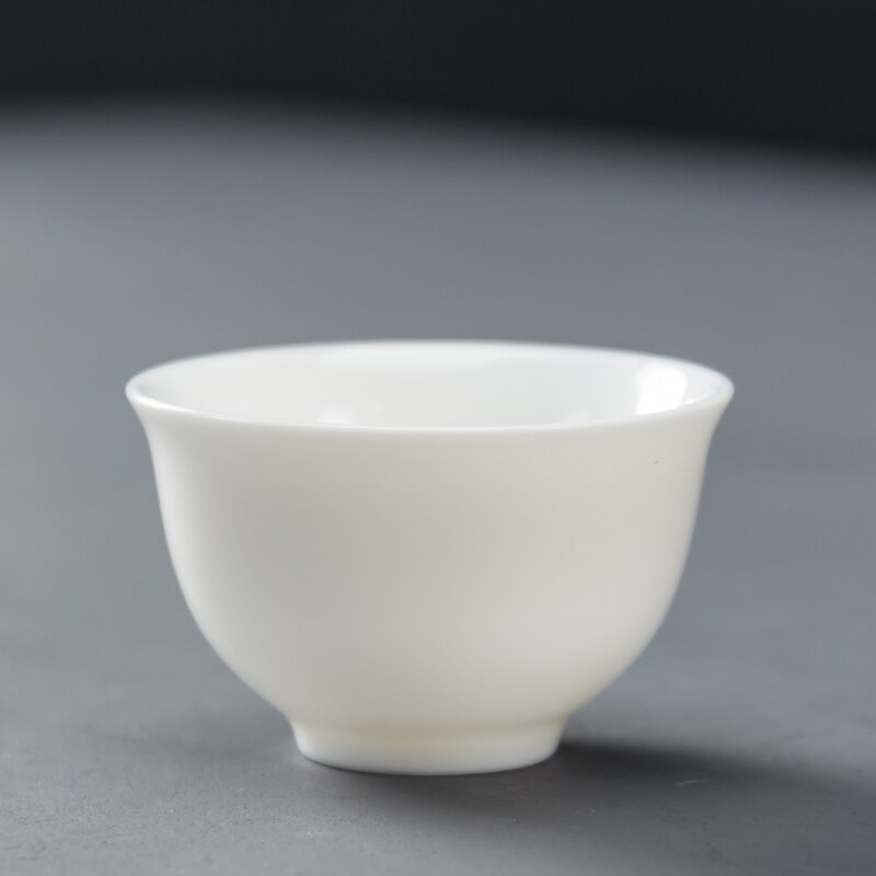 Dehua White Porcelain Teacup Chinese Handmade Ceramic Tea Set Teacup Master Cup Tea Bowl Drinkware Portable Personal Single Cup: C--40ml