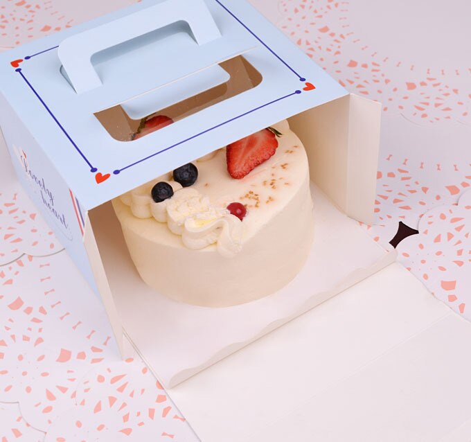 20 stk 16 x 16 x 10cm bakeri kake ostekake emballasje eske bursdagskake papir boks med håndtak