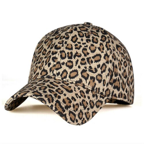 Kvinder mænd sports hat leopard gepard print panelstrapback lejr hat hat retro dyr baseball kasket justerbar rejsesport: 1