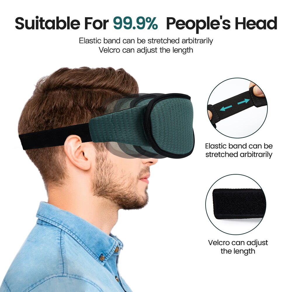 3D Sleep Mask 100% Blocking Light Eye Mask Travel Rest Relax Blindfold Sleeping Aid Eye Patches EyeShade Cover Slaapmasker