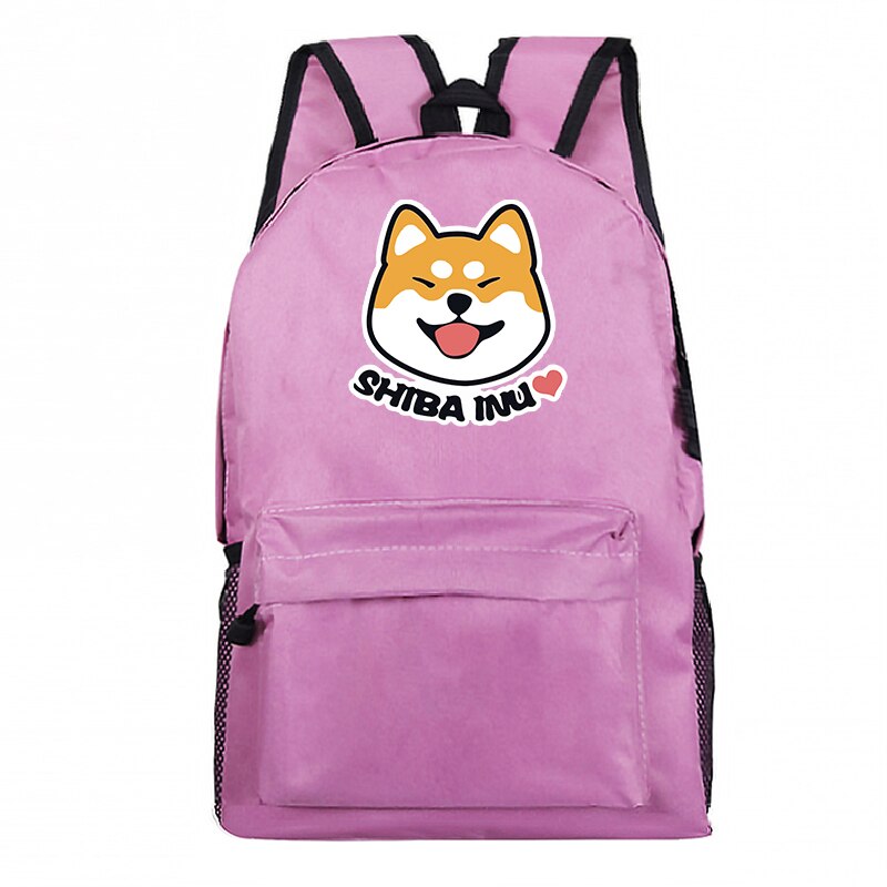 Mochila divertida de Shiba Inu para hombre y mujer, morral escolar con bonito para estudiantes, mochila para portátil de viaje: 9