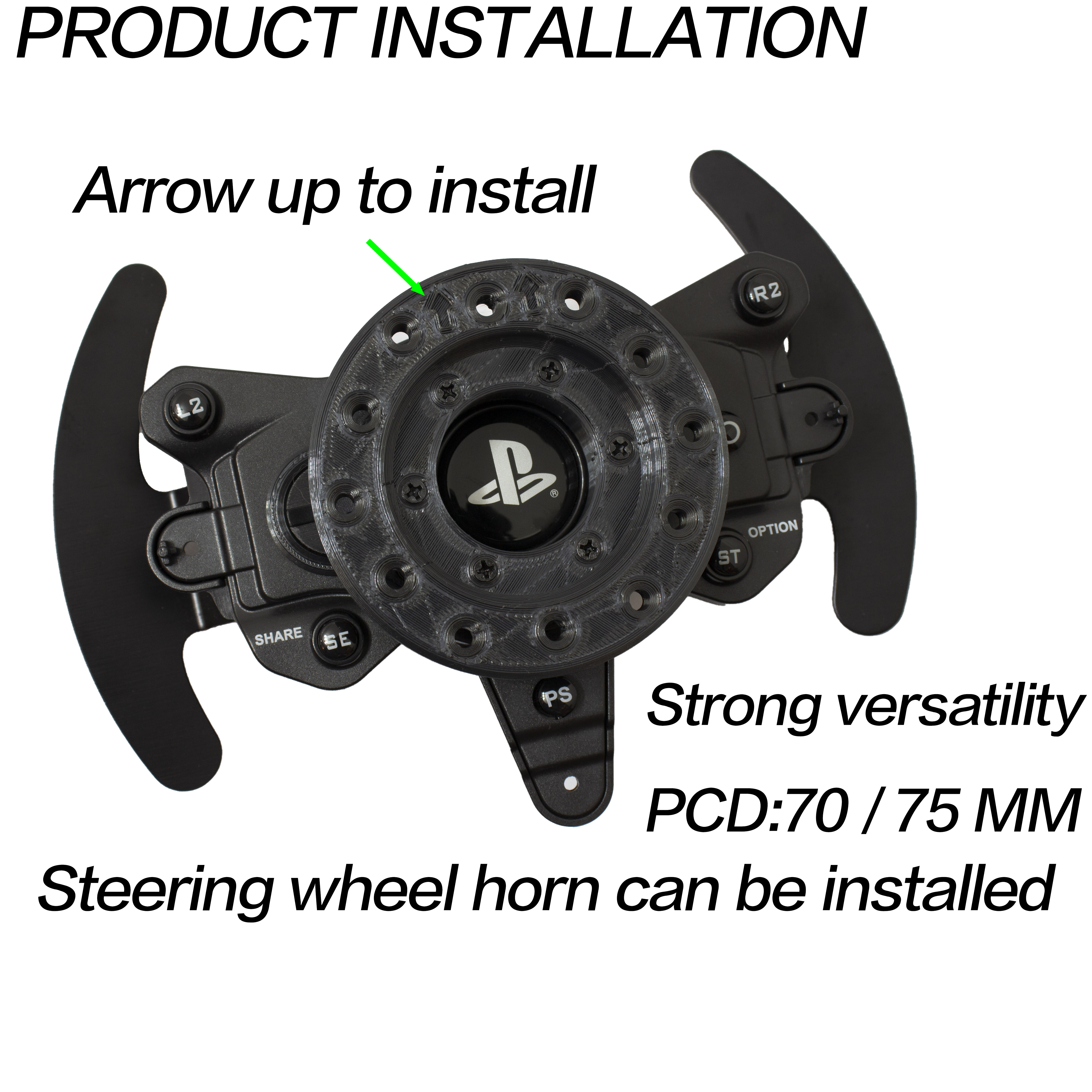 【Podtig】thrustmaster T300 Stuurwiel Adapter Simracing Pcd 70 Of 75 Sim Racing Th8a 100% Infill Paddle Shifter Adapter Mod