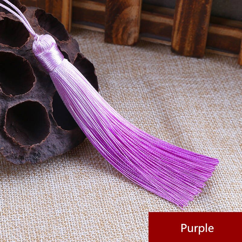 5 stks Geleidelijke Kleine Kwastje DIY Hanger Sieraden Gordijn Kleding Decoratieve Accessoires Auto sleutel Tas Hanger Craft Kwasten: Purple