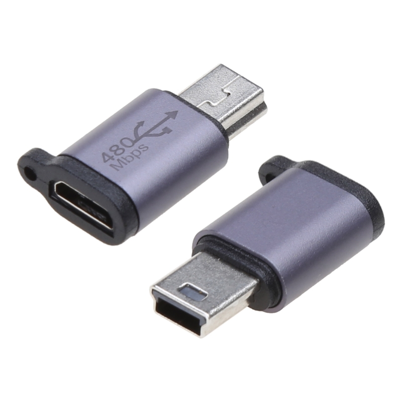 to Mini USB MicroUSB Adapter Micro USB to Type-C MiniUSB Converter 480Mbps: Orange