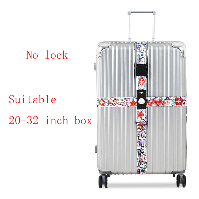 Valise de voyage réglable avec mot de passe à 3 chiffres, serrure à bande croisée à sangles en corde, accessoire de voyage: NO lock H6