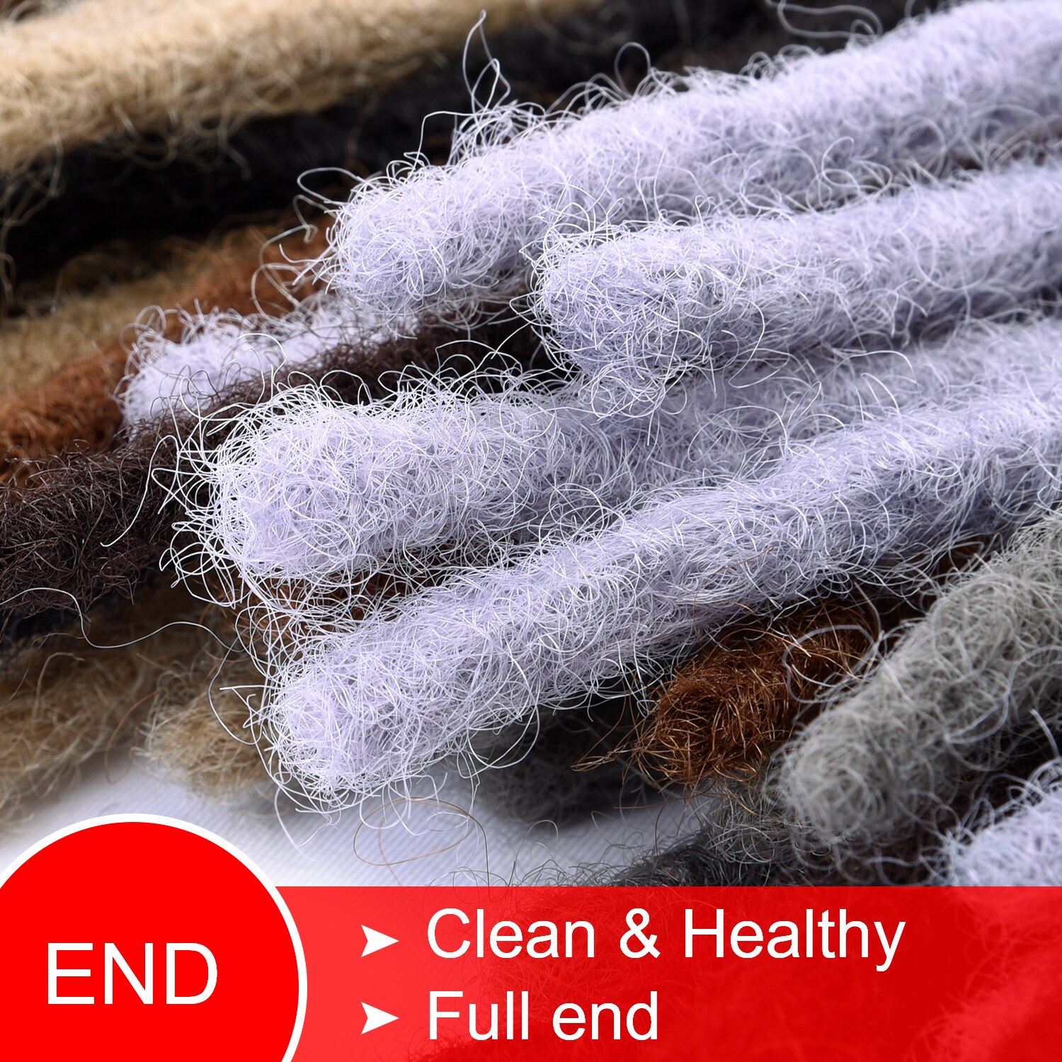 6inch Handmade Dreadlocks Extensions Men's Dread Reggae Hair Hip-Hop Style 10Strands/Pack Synthetic locks Hair