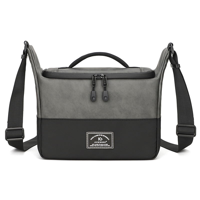 Waterproof Camera Bag Backpack Shoulder Messenger DSLR Photography Digital Camera Lens Bag Fit for Canon Nickon Lens Pouch bag: Light Grey