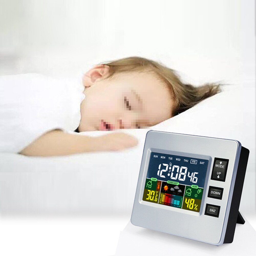 Digital Night Lights LED Desk Alarm Clock Luminous Clock Display Calendar Temperature