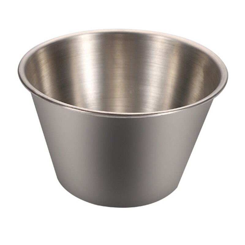 Premium Brushed Stainless Steel Condiment Sauce Cups Spices Pos Liquid Dips Bowl Easy to Use and Clean for Restaurant: 4