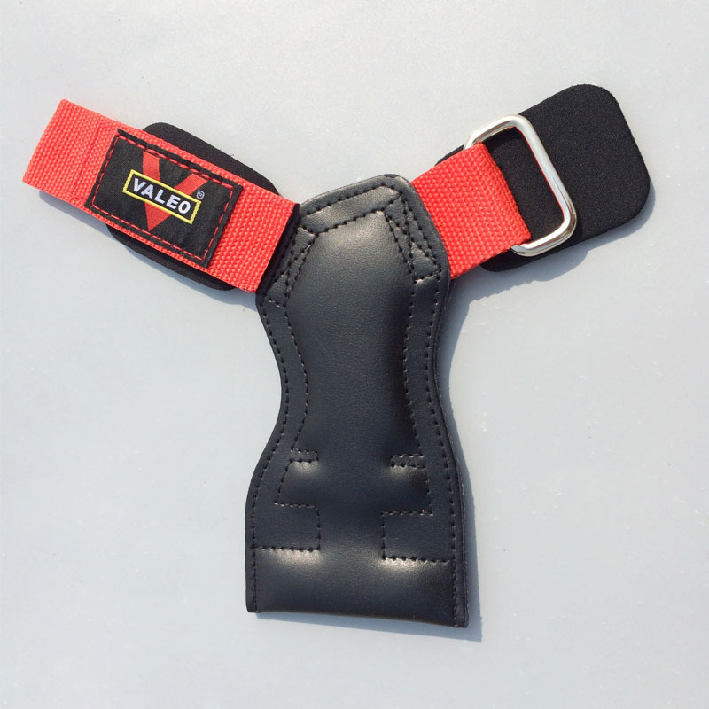 Guantes de levantamiento de pesas de cuero para el cuidado de la palma de la aptitud de la protección de la palma correas de alta resistencia potencia alternativa: Rojo