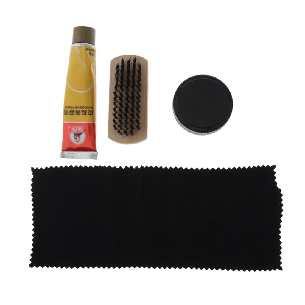 6pcs Shoe Care Kit Shoe Shine Brush Kit with Storage Case for Leather Boots