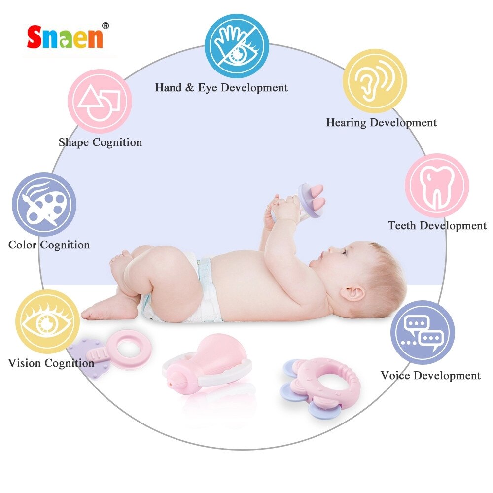10 Stuks Set Baby Veiligheid Rammelaar Tanden Bijten Speelgoed Bijtring Baby Rammelaar Sensory Speelgoed Beste Cadeau Voor Kinderen Snaen