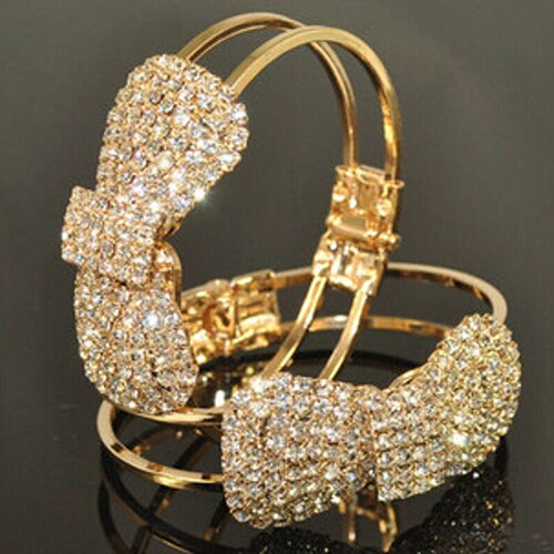 BLUELANS frauen Multilayer Metall Drähte Strings Open Armreif Breite Manschette Armband Hand Kette Ring Armband браслеты на руку: j Diameter 6cm