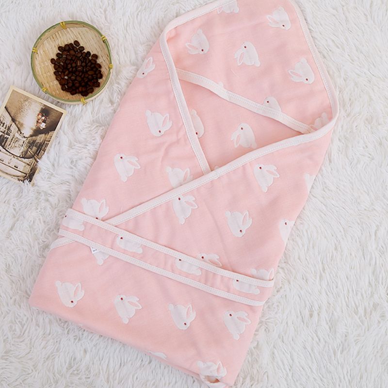 Baby Inbakeren Winter Wrap Slapen Zachte Katoen Vierkante Deken Infant Peuters Badjas Handdoek Leuke Cartoon Patronen: pattern D