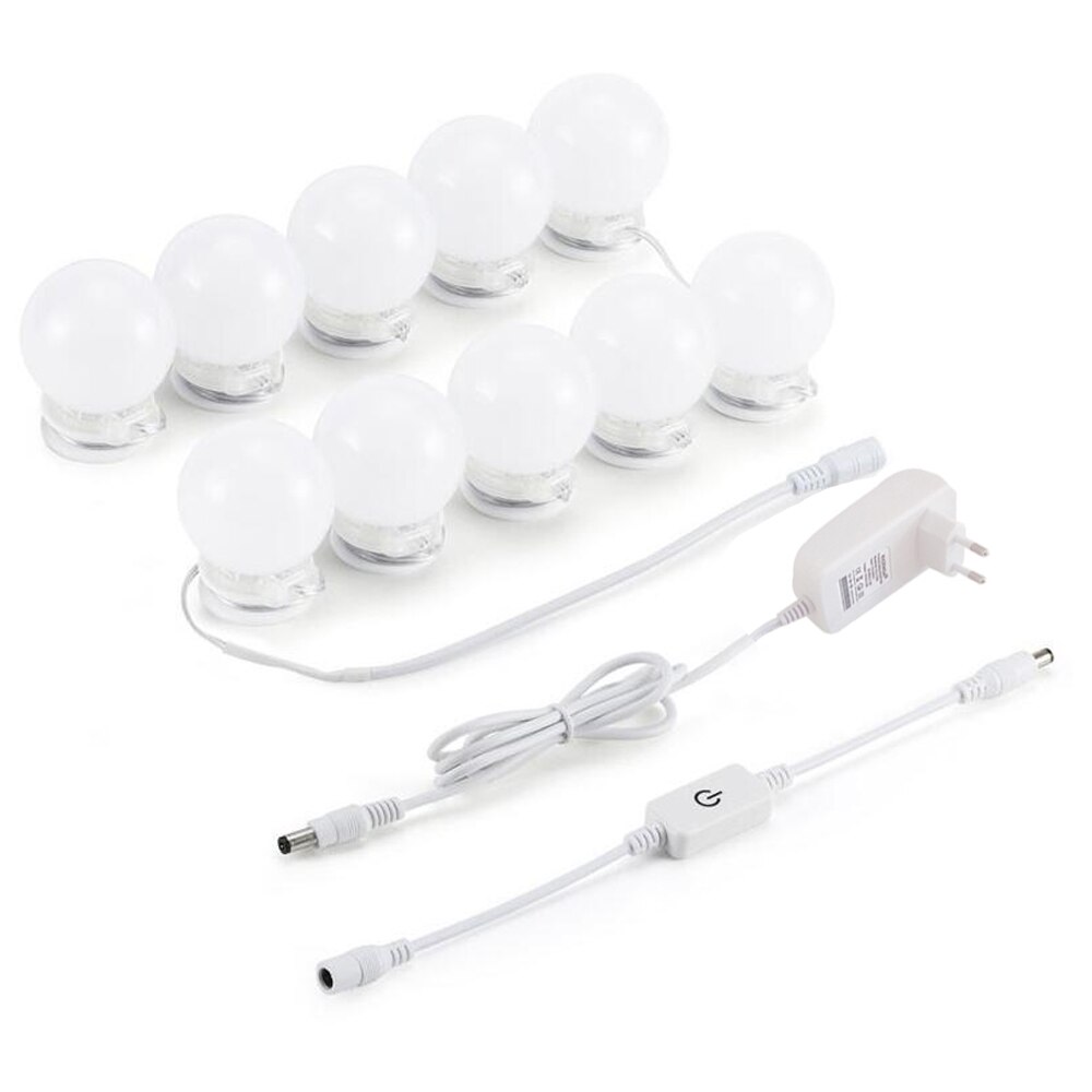 Hollywood Style Make up lamps Cosmetic Bulb 110V-220V to 12V Embedded install Removable Screw on Stepless Dimmable Mirrors light