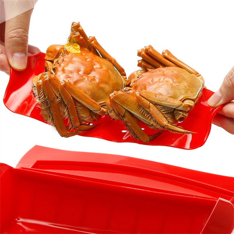 Silicone Steamed Fish Bowl Silicone Steamer Microwave Steamer Oven Silicone Steamer with Lid Kitchen Gadgets Tools Cooking Tools