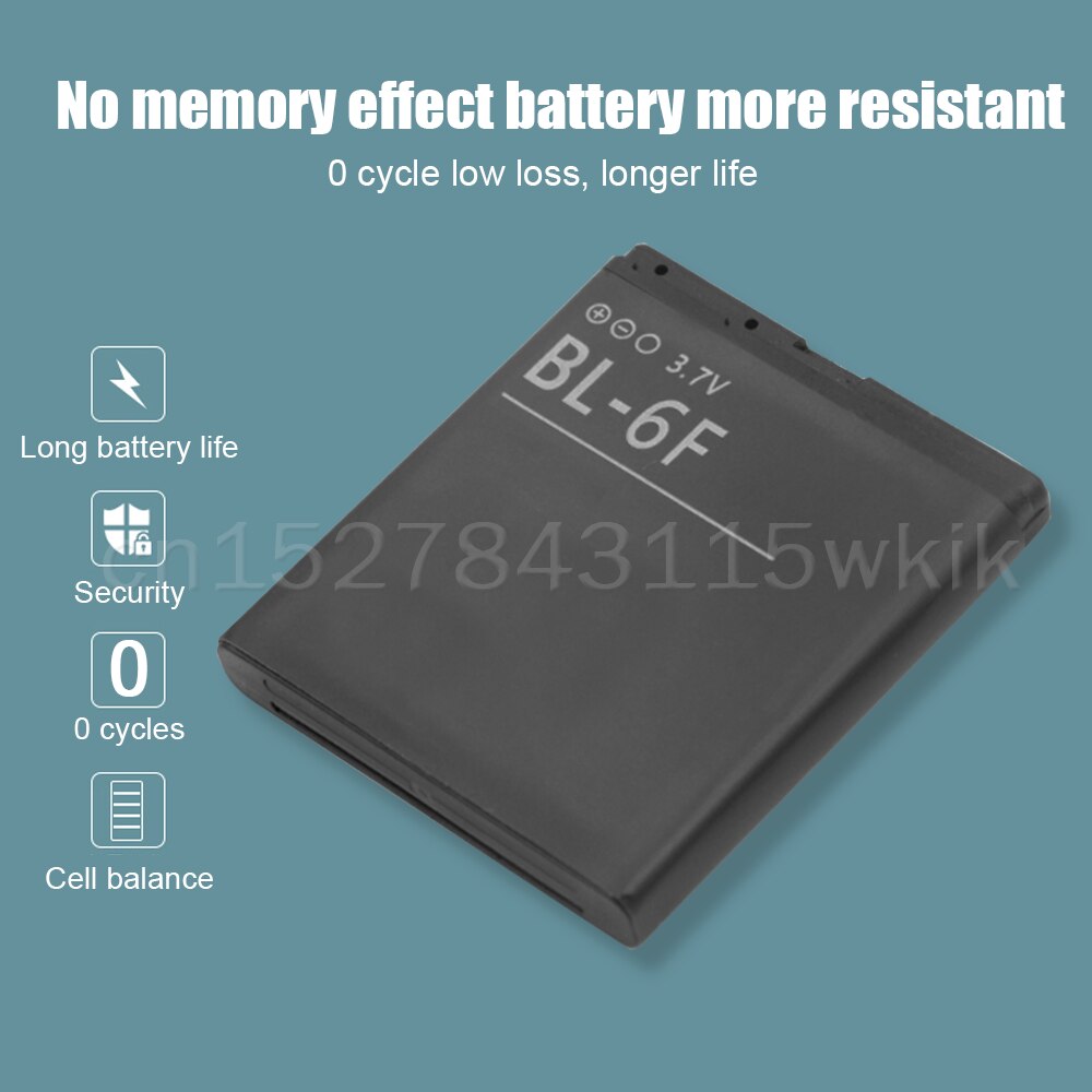 1-5PCS 3.7V 1200mAh BL-6F BL 6F BL6F Replacement Phone Battery For Nokia N78 N79 N95 6788 6788I N95-8GB Li-ion Lithium batteries