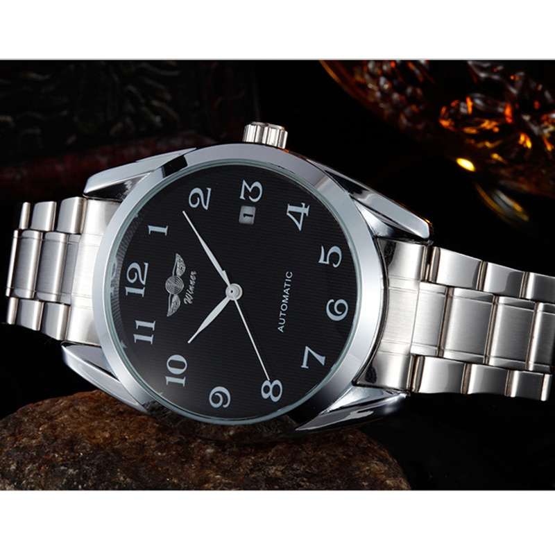 Top de luxe hommes automatique montres mécaniques en acier inoxydable homme d'affaires montre homme horloge montre-bracelet