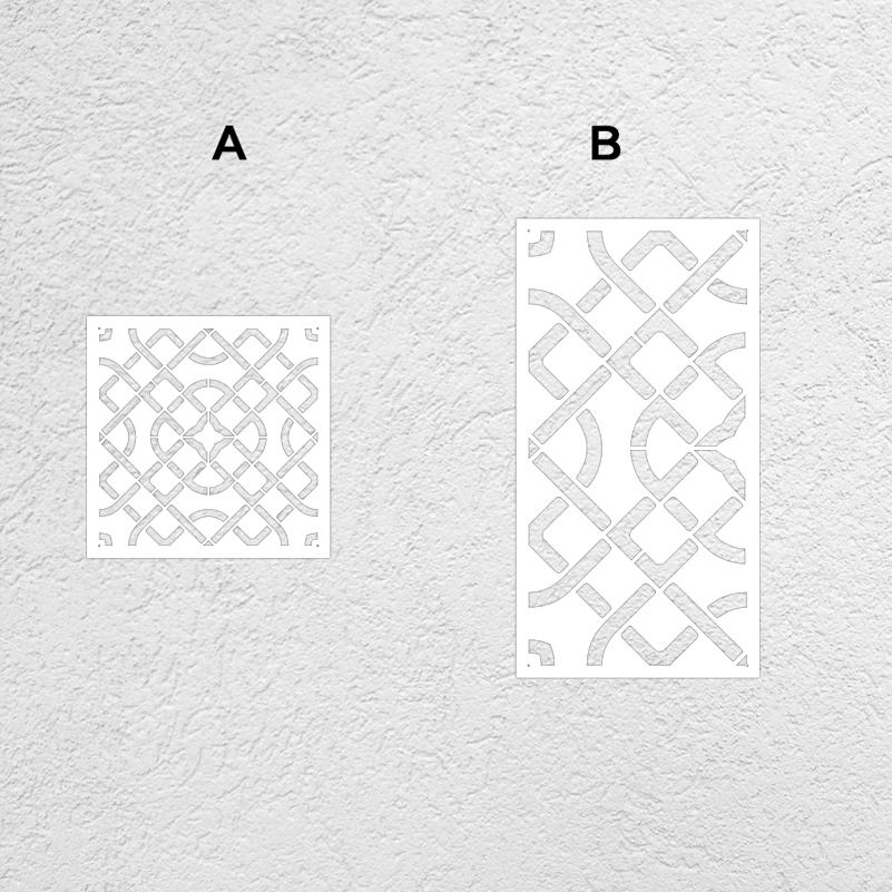 Plantilla de pintura para decoración de pared, plantilla de pintura de muebles de gran tradicional árabe africano antiguo con flores de estilo étnico S216, 40cm - 80cm: Marrón / S