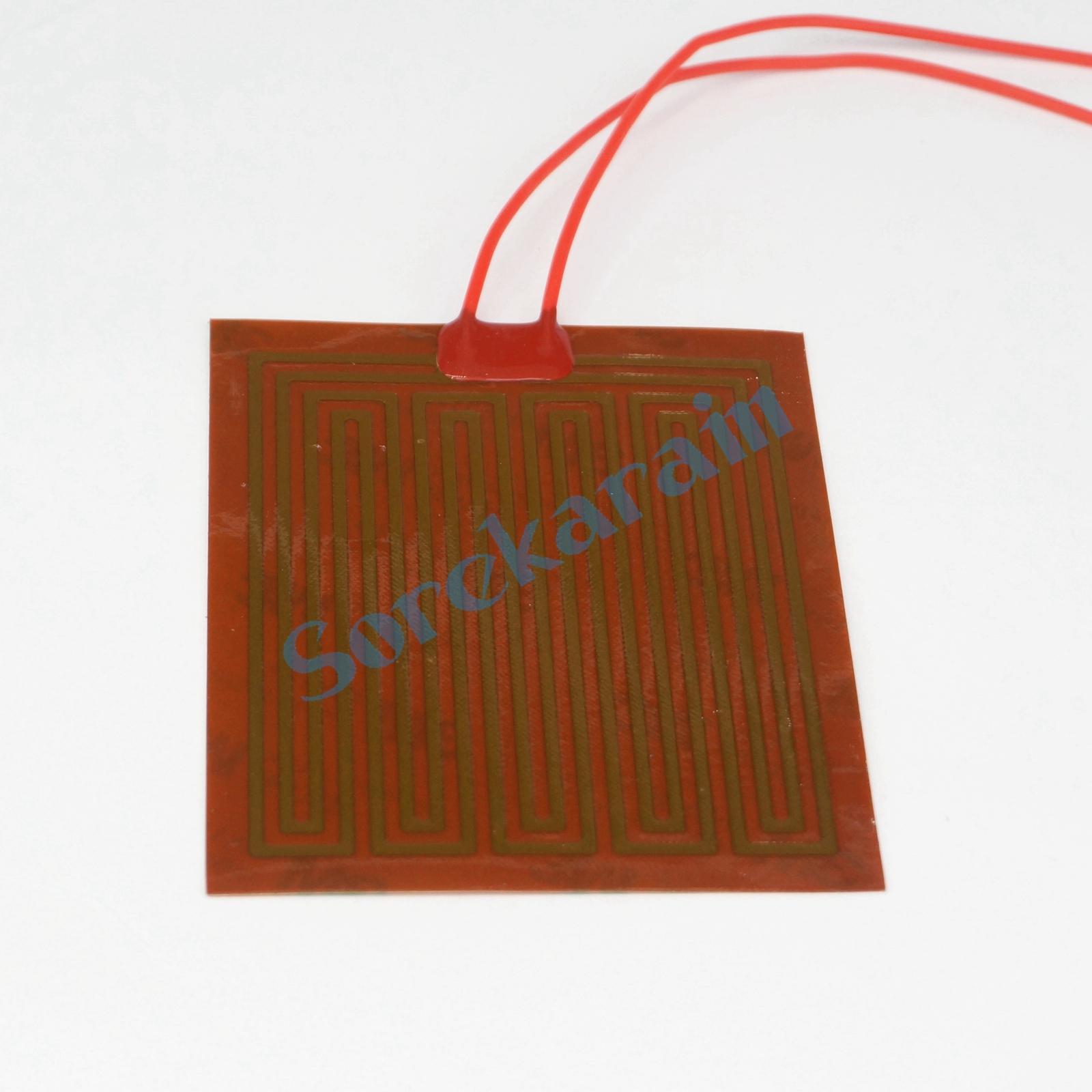 Film chauffant électrique flexible en Polyimide, élément chauffant, 80x100mm, 35W, 12V DC