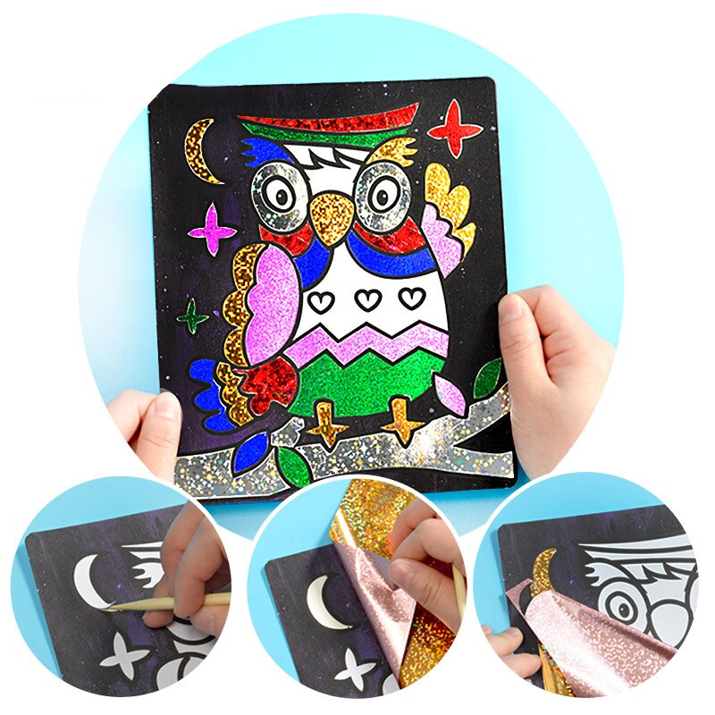 12/pcs Interest DIY Magic transfer sticker Transfer Sticker Art kids puzzle diy crafts for kids craft kits for children