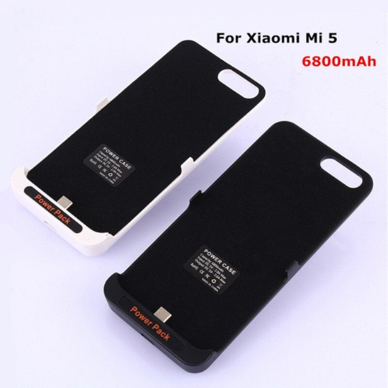 KQJYS Batterij Case Ultra Dunne 6800mAh Back Clip Voor Xiao mi mi 5X draagbare BACKUP Batterij Case Voor xiao mi 5X POWER Case