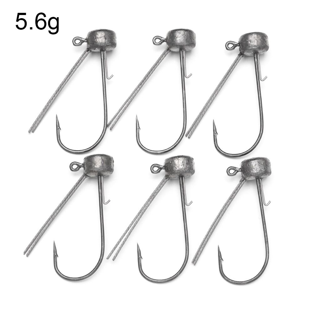 6 PCs/Lot Mushroom Head Jig Head Fishing Hook Weedless Fishing Ned Rig Bass Fishing Tackle 3.5g 5.5g 6.5g: Yellow
