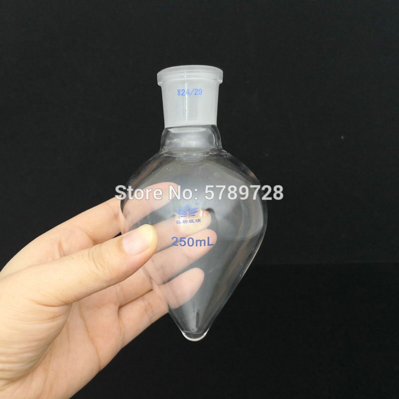 1 st 50ml to 2000ml 19 #24#29#  standard päronformad flaska med frostad mun, laboratorieglasbehållare med avsmalnande botten