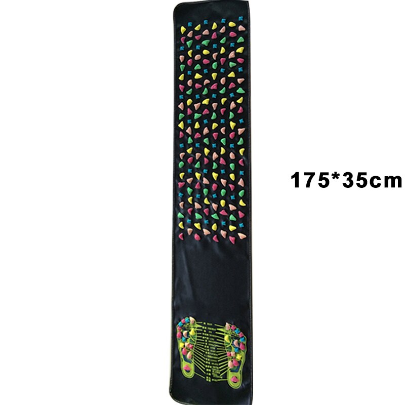 Walk Stone Massage Mat Chinese Reflexologie Pijnbestrijding Foot Spa Mat Gemak Vermoeidheid Van De Spieren En Zenuwen Pijn: 175cmx35cm