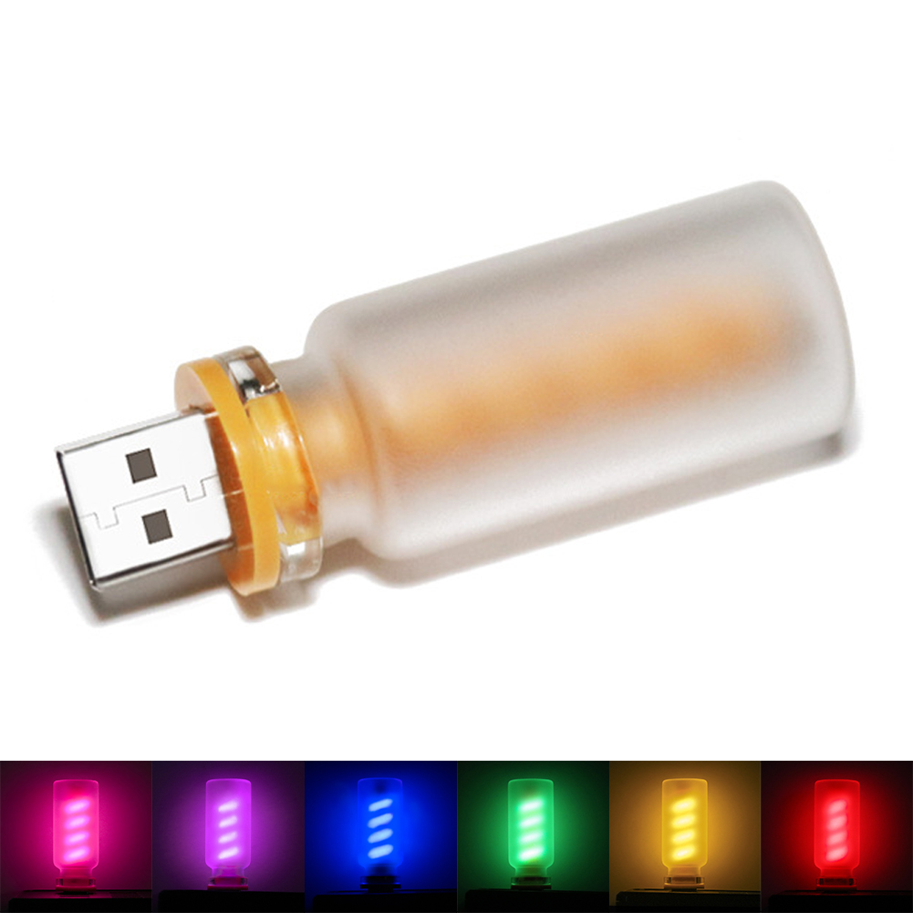 Materet glas usb touch-kontrol bil led-lys atmosfærepære glødelampe led-glødetråd soveværelse natdekoration