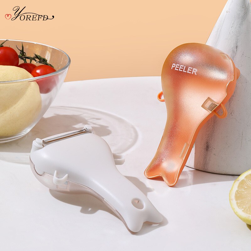 OYOREFD éplucheur de baleine multifonction, dessin animé mignon, ustensile de cuisine en acier inoxydable pour éplucher les légumes, les fruits et les pommes de terre, Gadget de cuisine