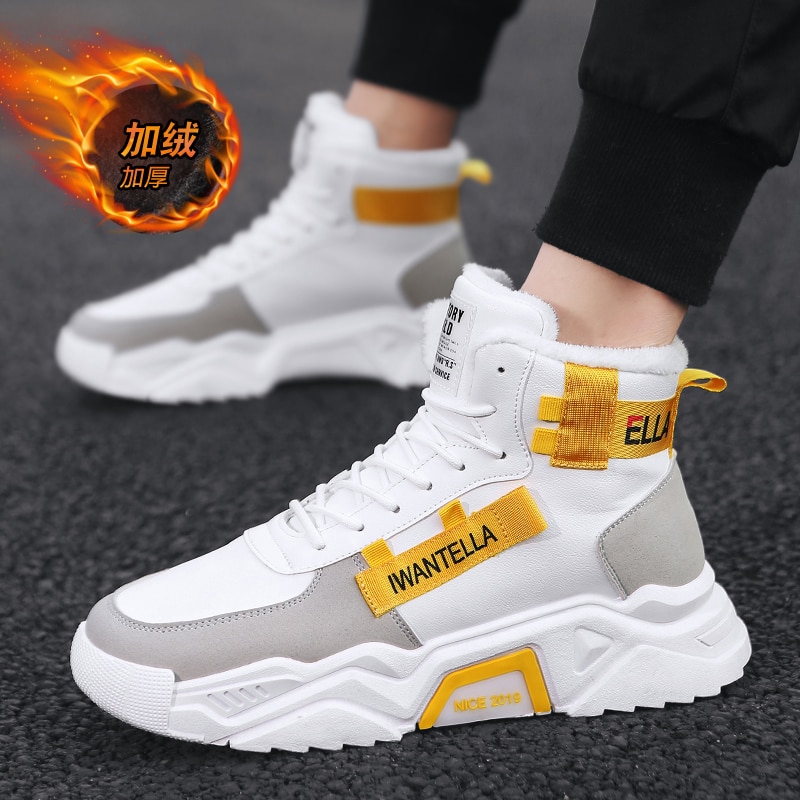 Exklusiva vinterskor män sneakers för män slip on manliga skor vattentäta hålla varma casual skor män