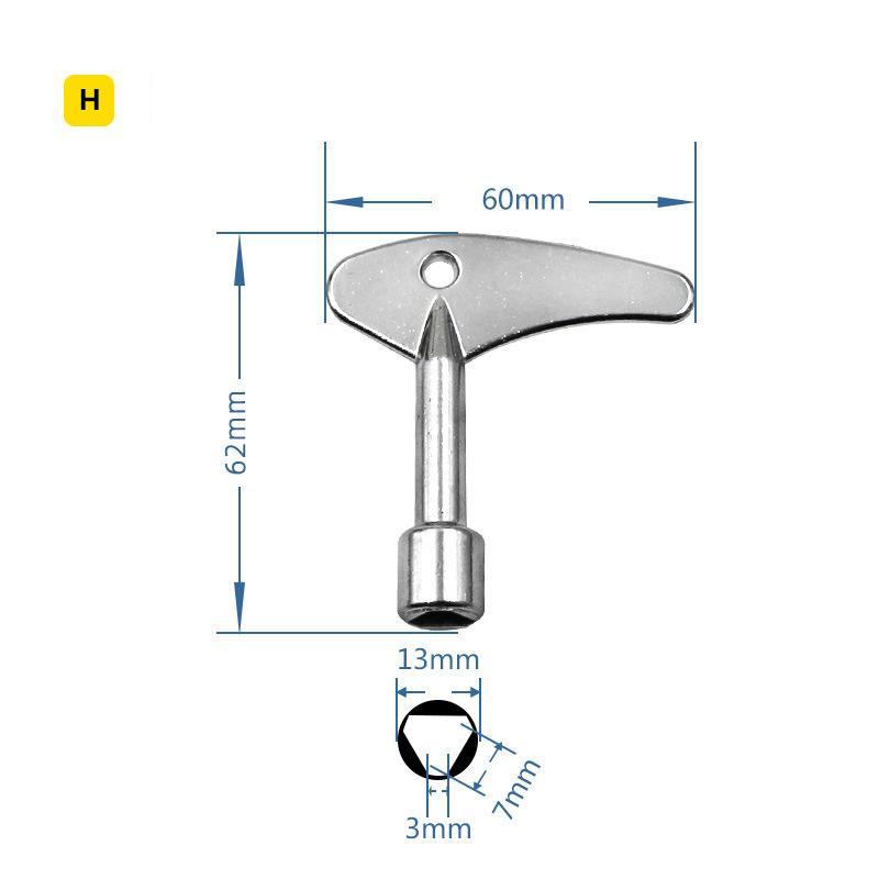 Llave Phillips de 4 vías, Mini triángulo interno Universal, multifunción, llave cruzada pequeña, herramientas manuales de reparación para ascensor de coche: Rojo