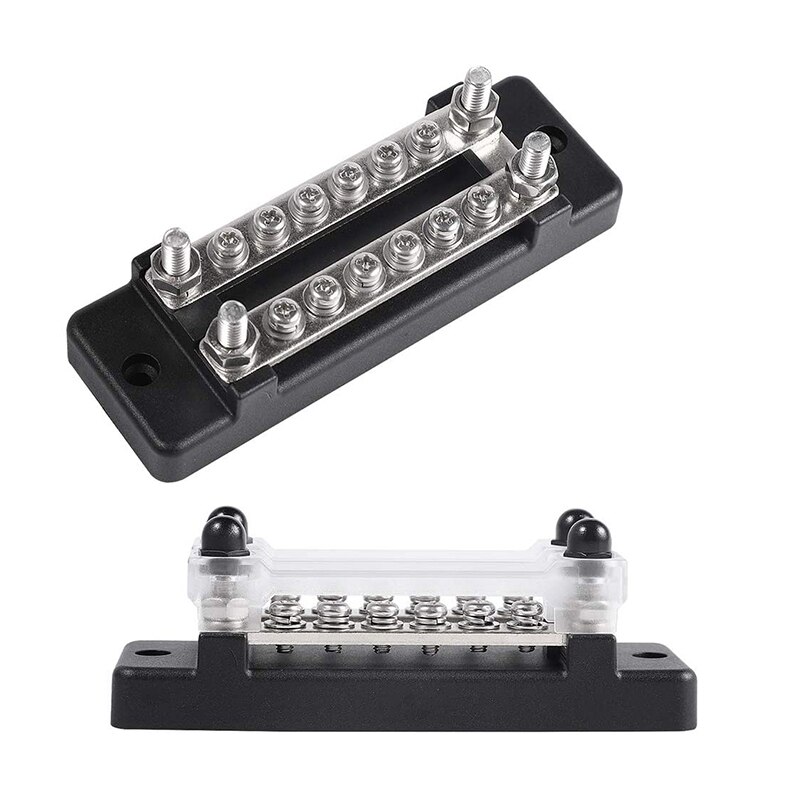 Busbar Terminals Kit Dual Rows 6 Positions Terminal 130A/150A Busbar Block For Car Electronics Yacht Marine