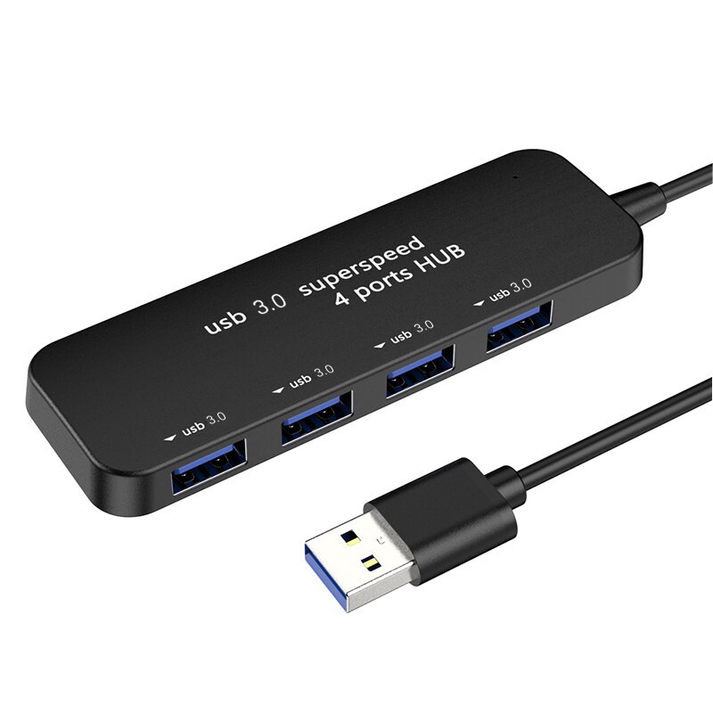 Hub usb 3.0 de 4 portas ultrafinas, hub com luz indicadora de alta velocidade para multi-dispositivos, computador, laptop, desktop, pc, adaptador usb 3.0: Default Title