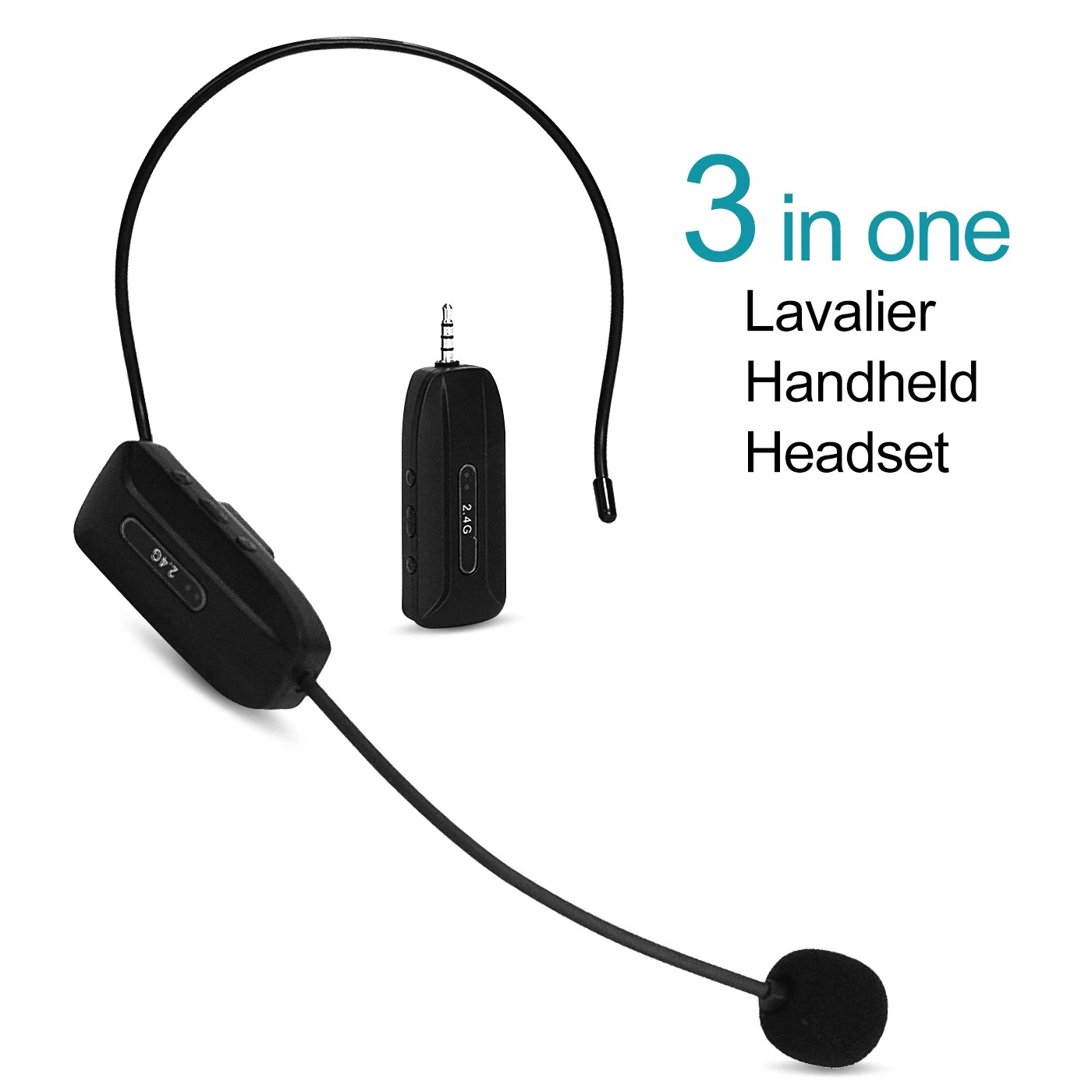 Drahtloses Mikrofon-Headset uhf drahtloses Headset & Handheld 2 in 1 Mikrofon 2,4g Headworn-Mikrofone drahtlos