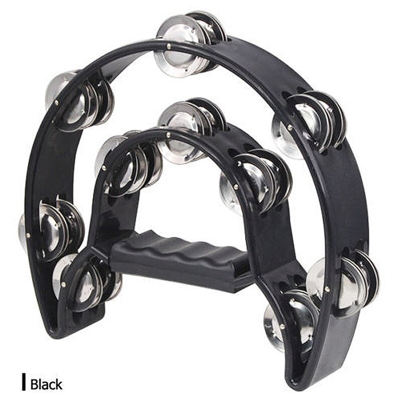 Osmond 6Pcs Tambourines, Hand Held Half Moon Tambourine With Rhythm
